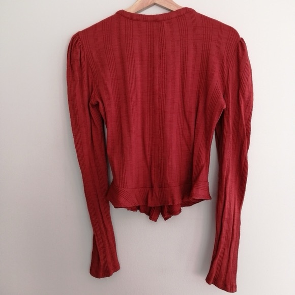 Anthropologie Pilcro Puff Sleeve Long Sleeve Button Light Cardigan Small - Picture 2 of 13